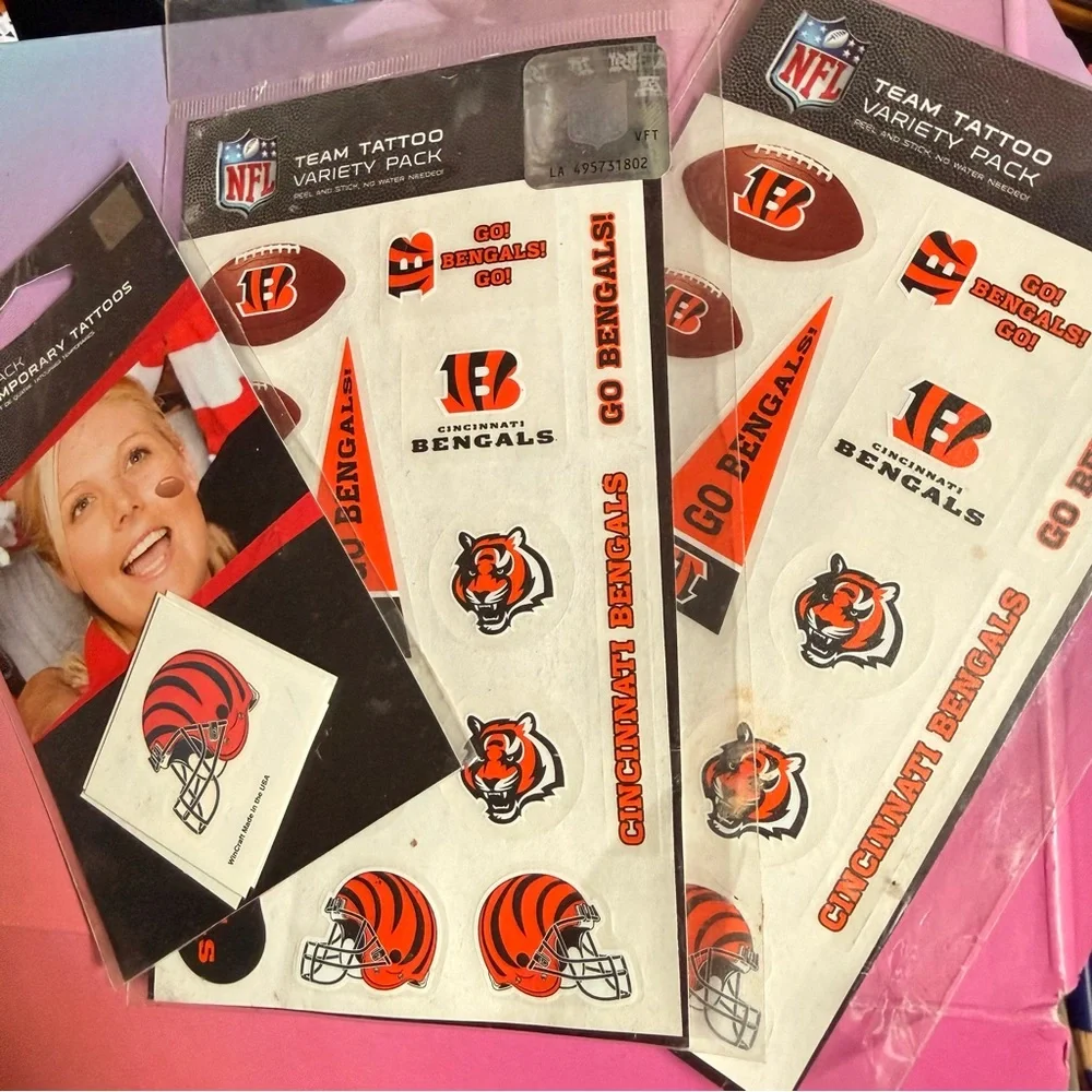 NFL Cincinnati Bengals Tattoo Variety Pack - Orange and Black